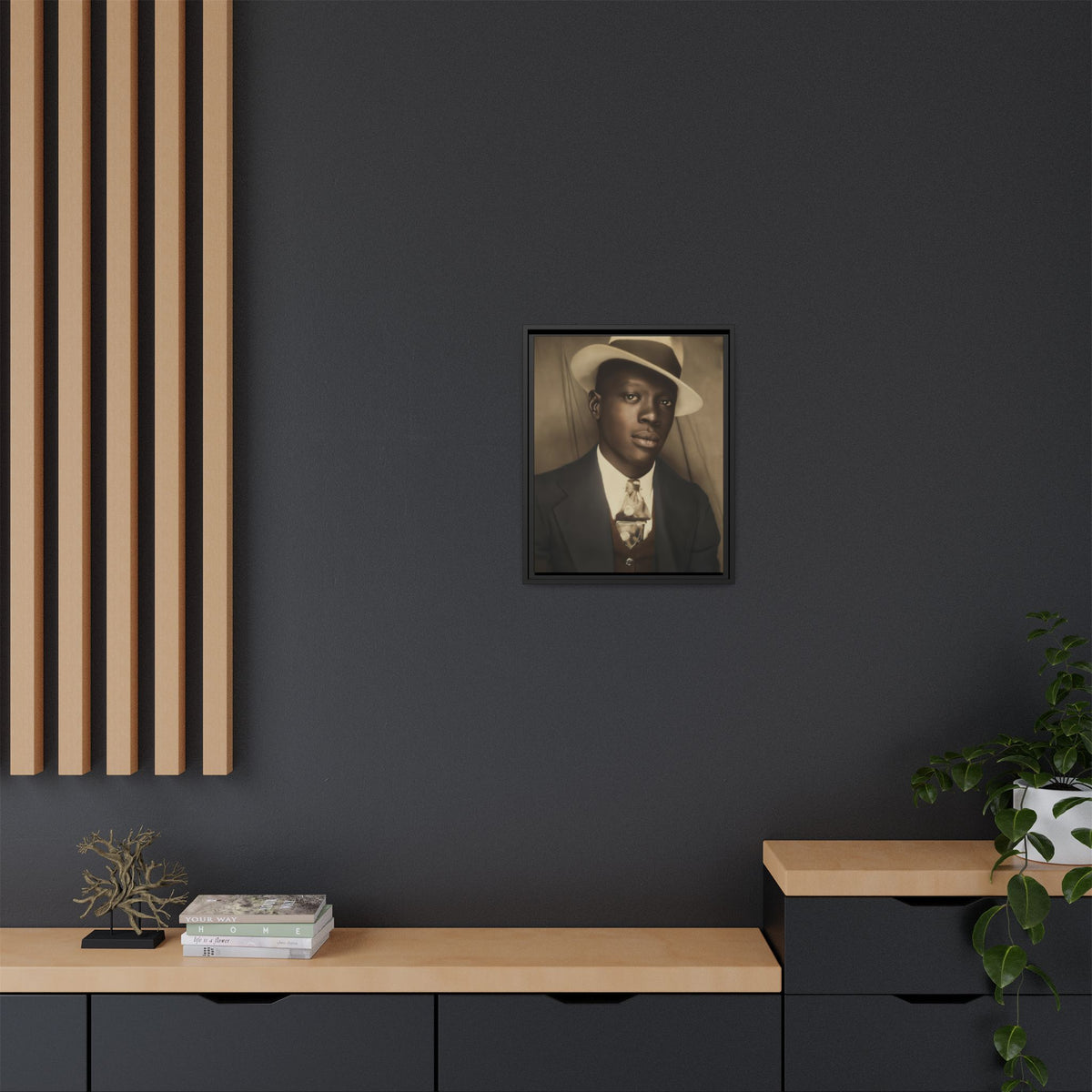 celibataire 019 | Framed Vintage Photo - Matte Canvas
