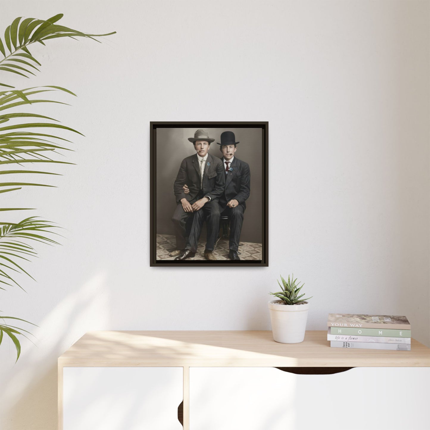paire 083 | Framed Vintage Photo - Matte Canvas