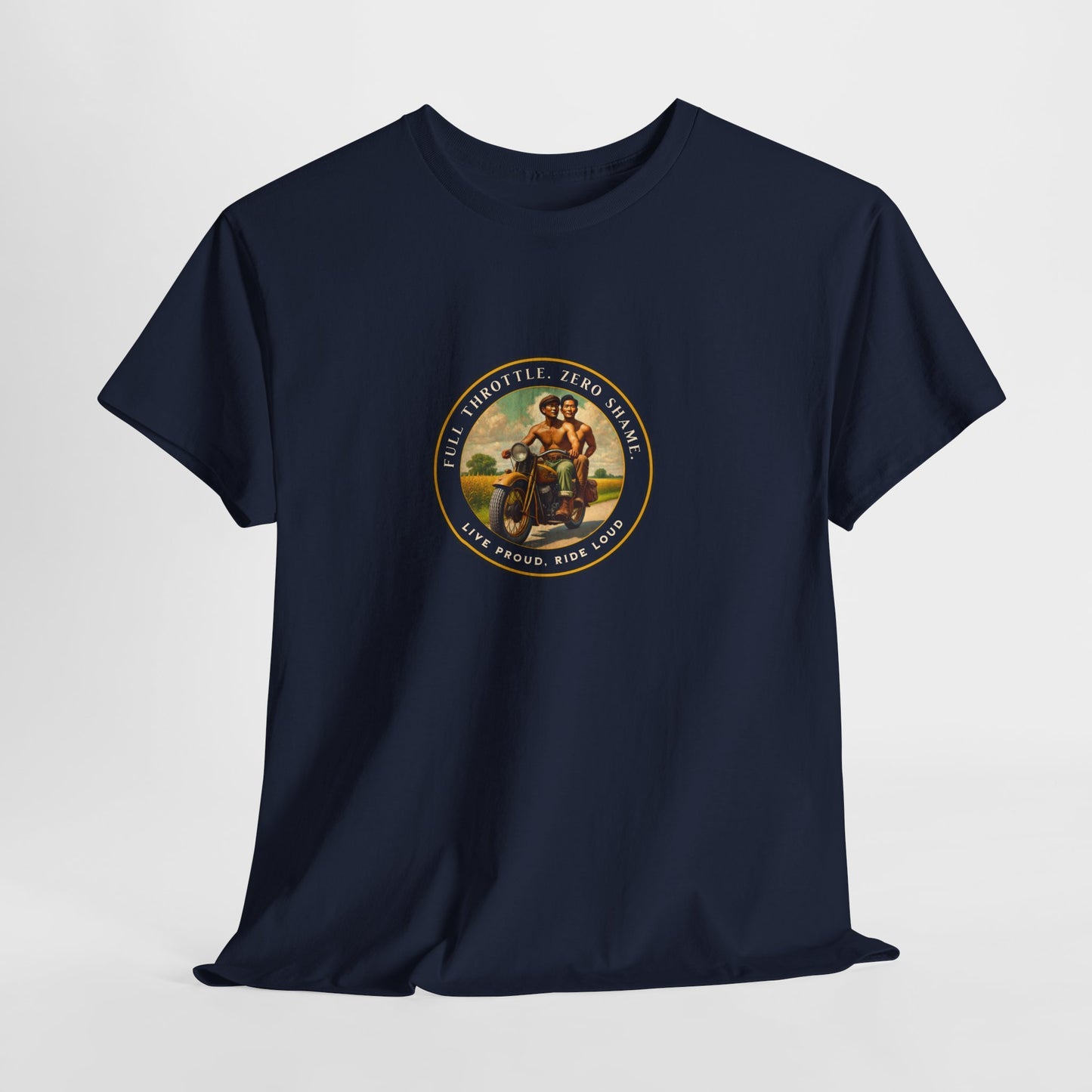 Open Road Motorcycle Pride T-Shirt | Vintage Rider Graphic Tee | LGBTQ Biker Shirt