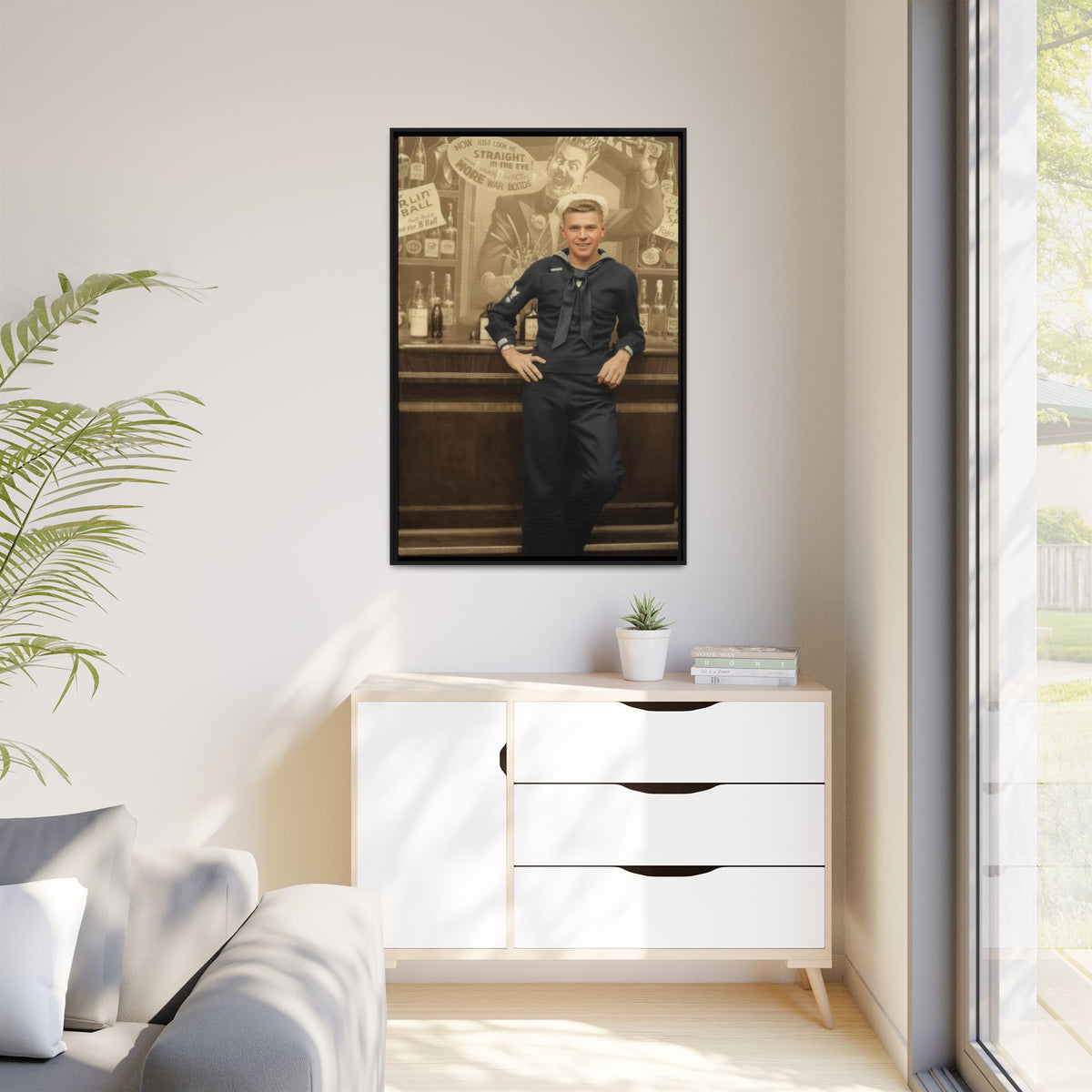 celibataire 006 | Framed Vintage Photo - Matte Canvas