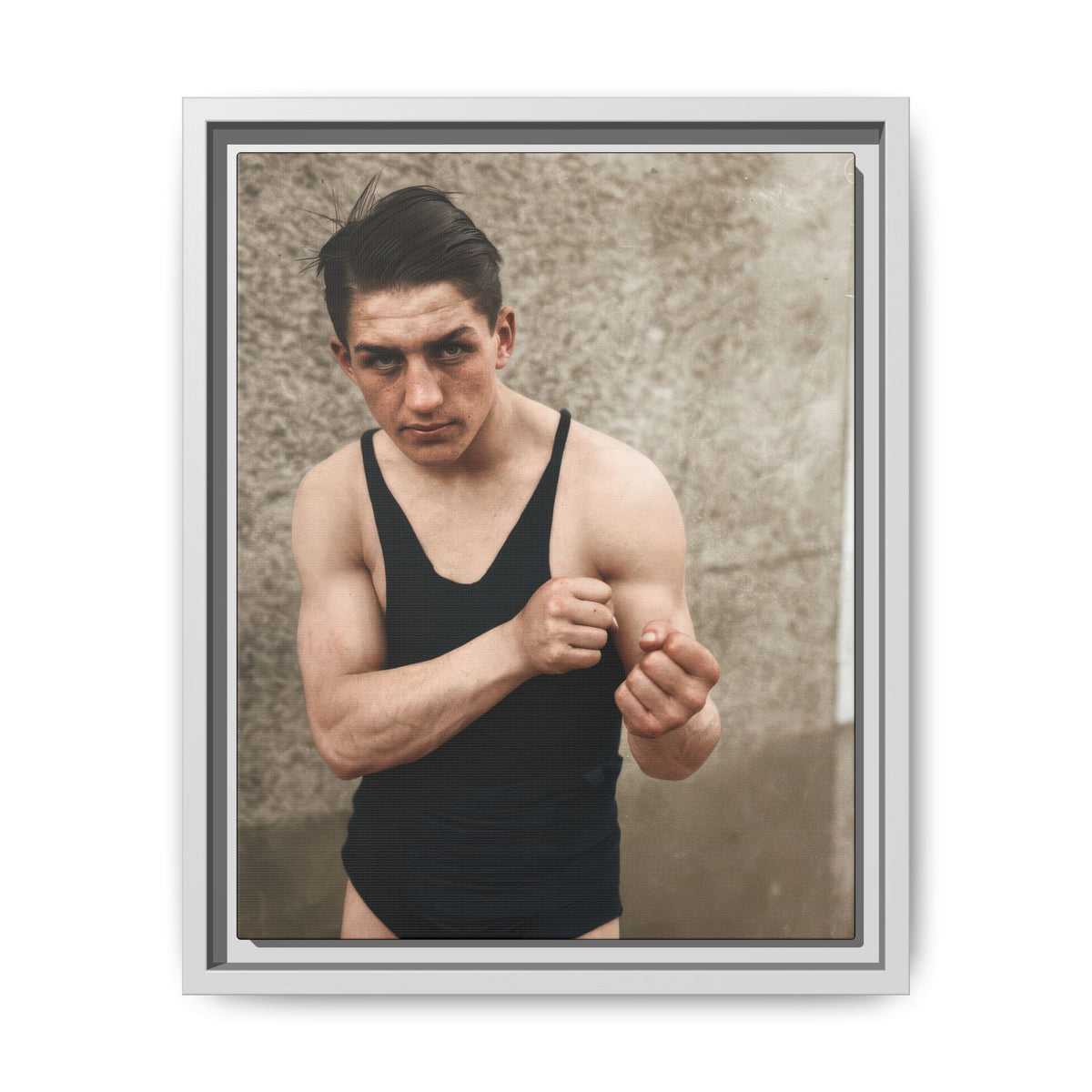 Georges Carpentier historical boxing stance portrait for home gym or sports-history decor 