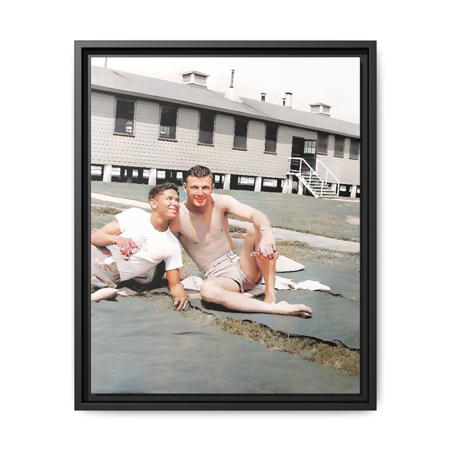 paire 038 | Framed Vintage Photo - Matte Canvas