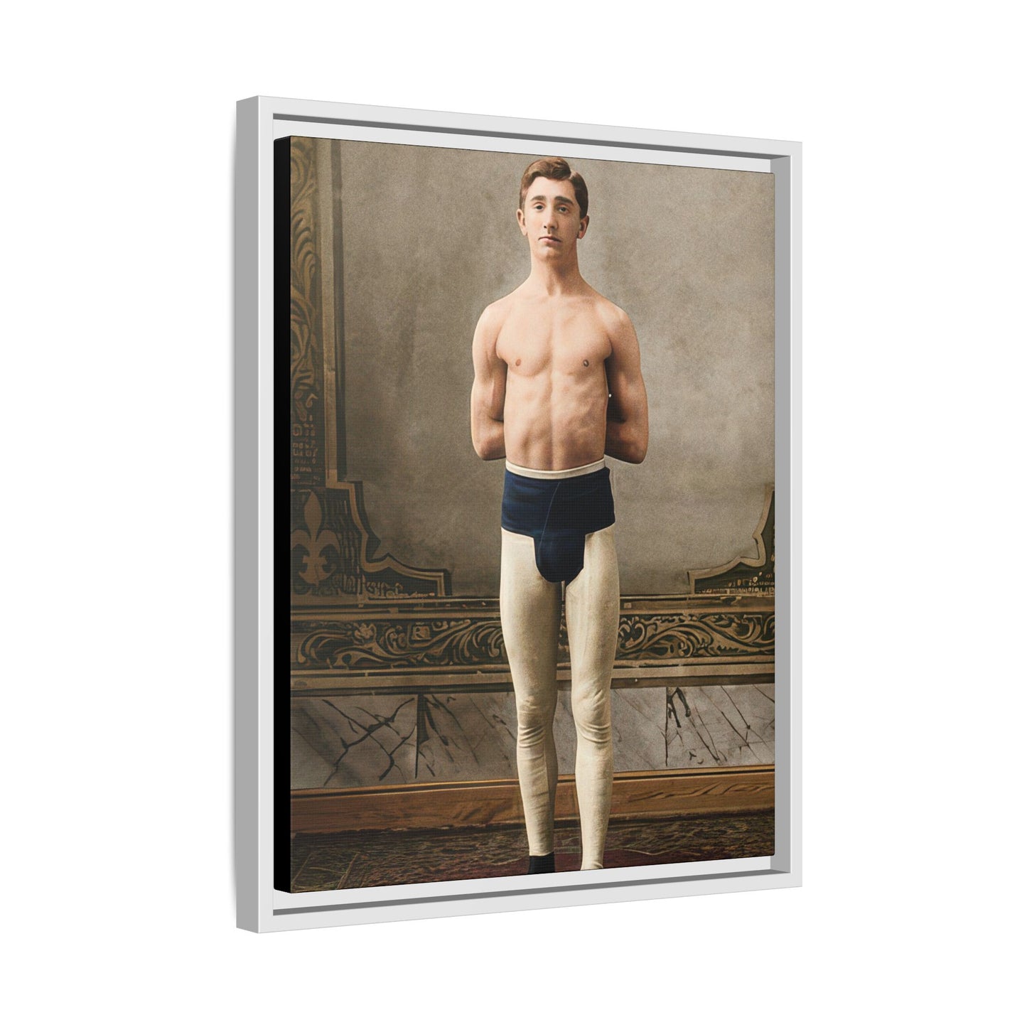 athlétisme 028 | Framed Vintage Photo - Matte Canvas