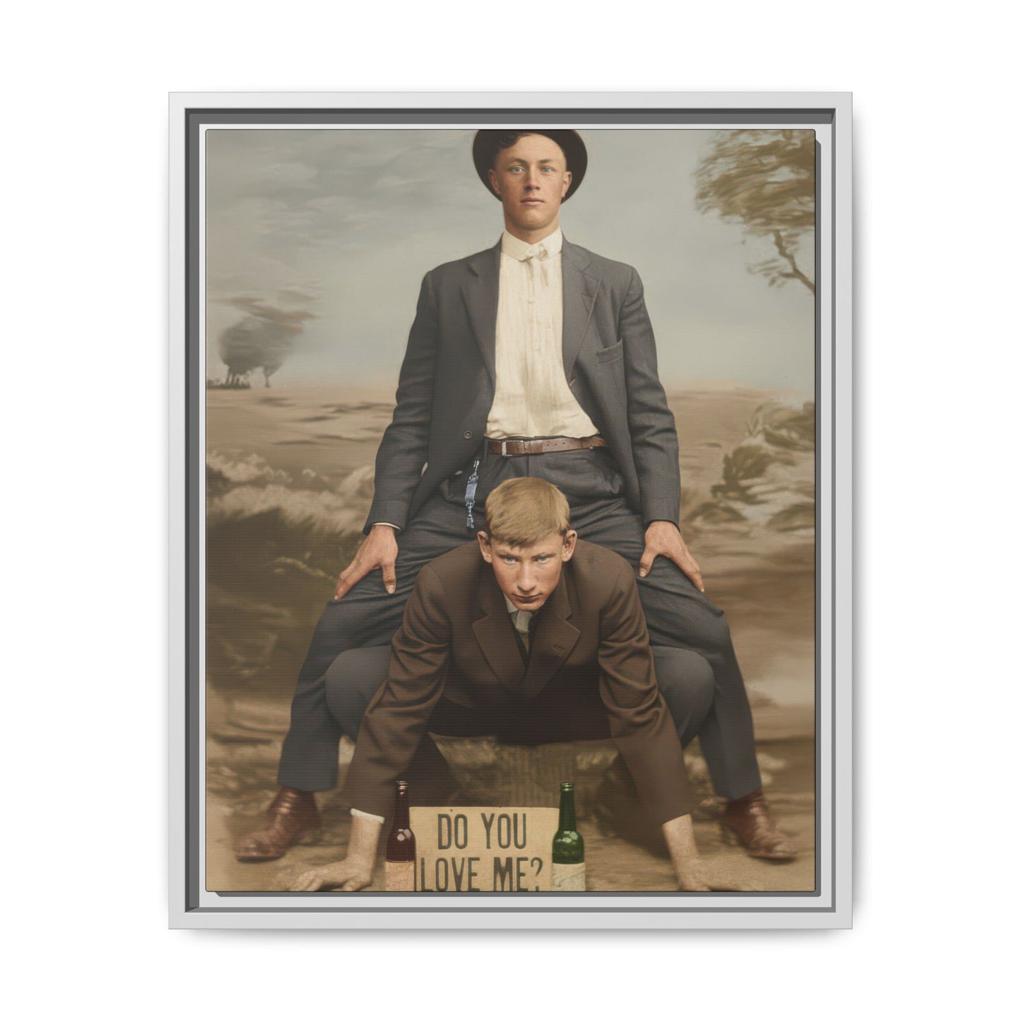 paire 142 | Framed Vintage Photo - Matte Canvas