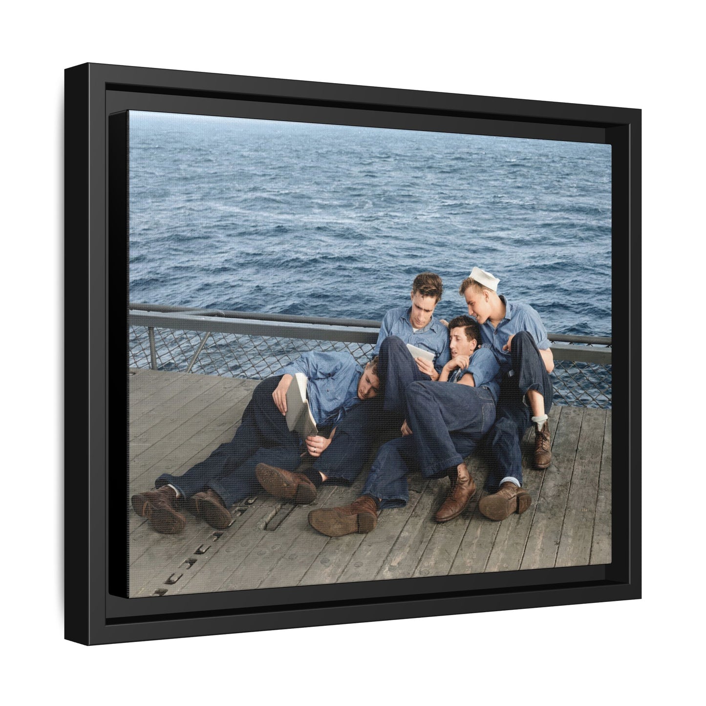 hommes 025 | Framed Vintage Photo - Matte Canvas