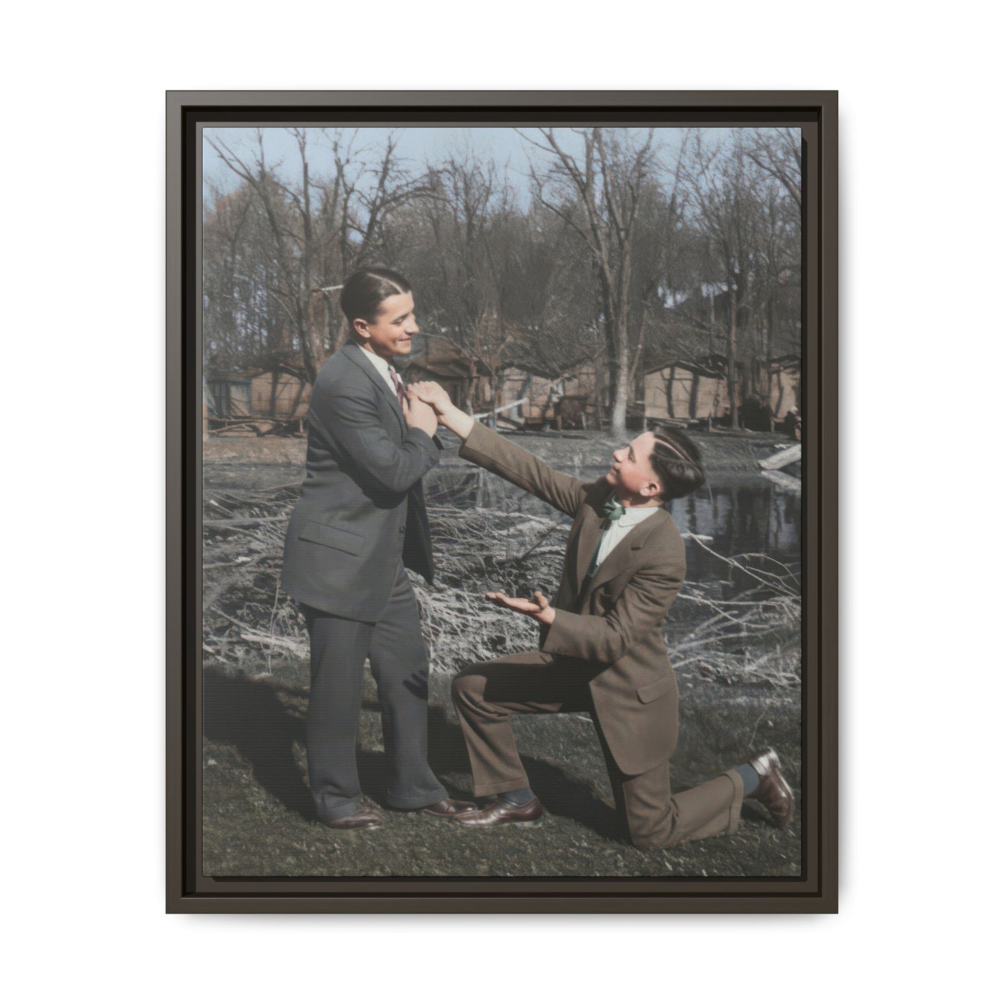 paire 144 | Framed Vintage Photo - Matte Canvas