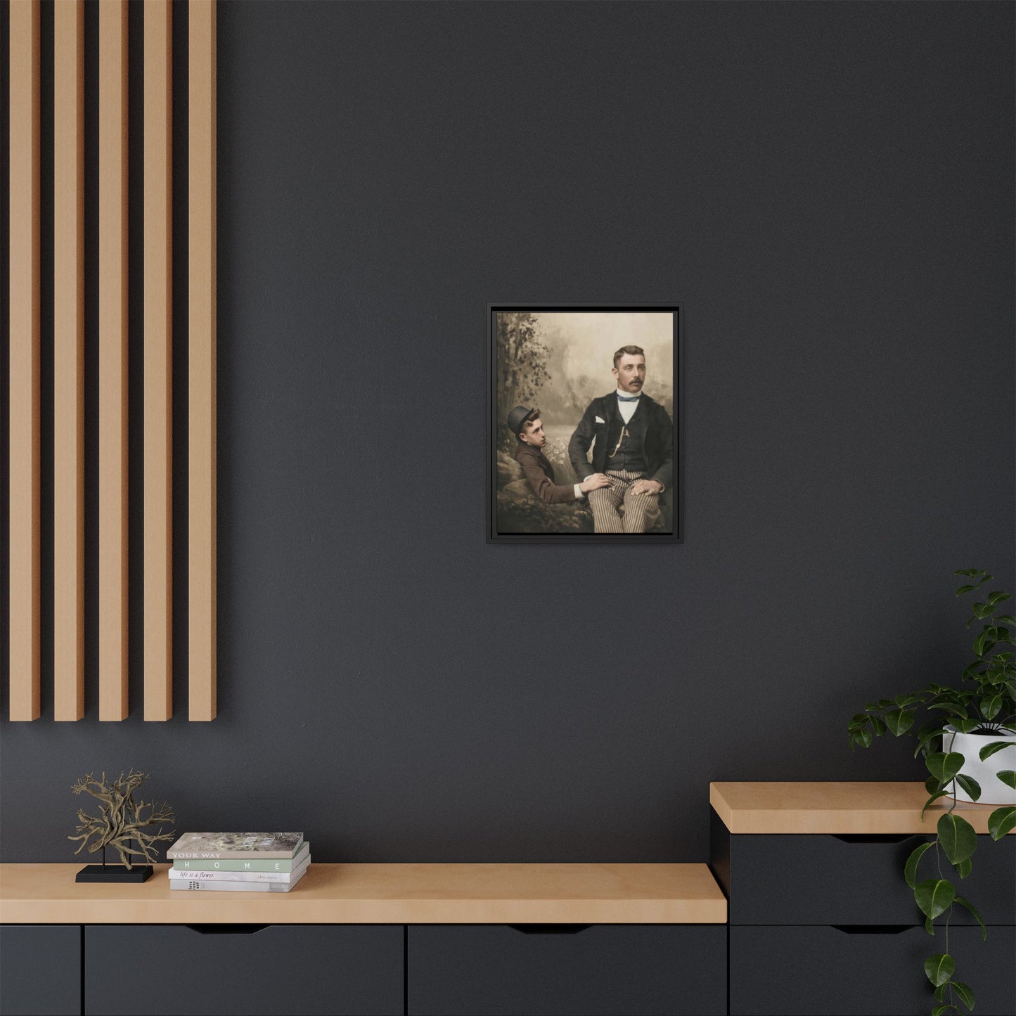 paire 100 | Framed Vintage Photo - Matte Canvas