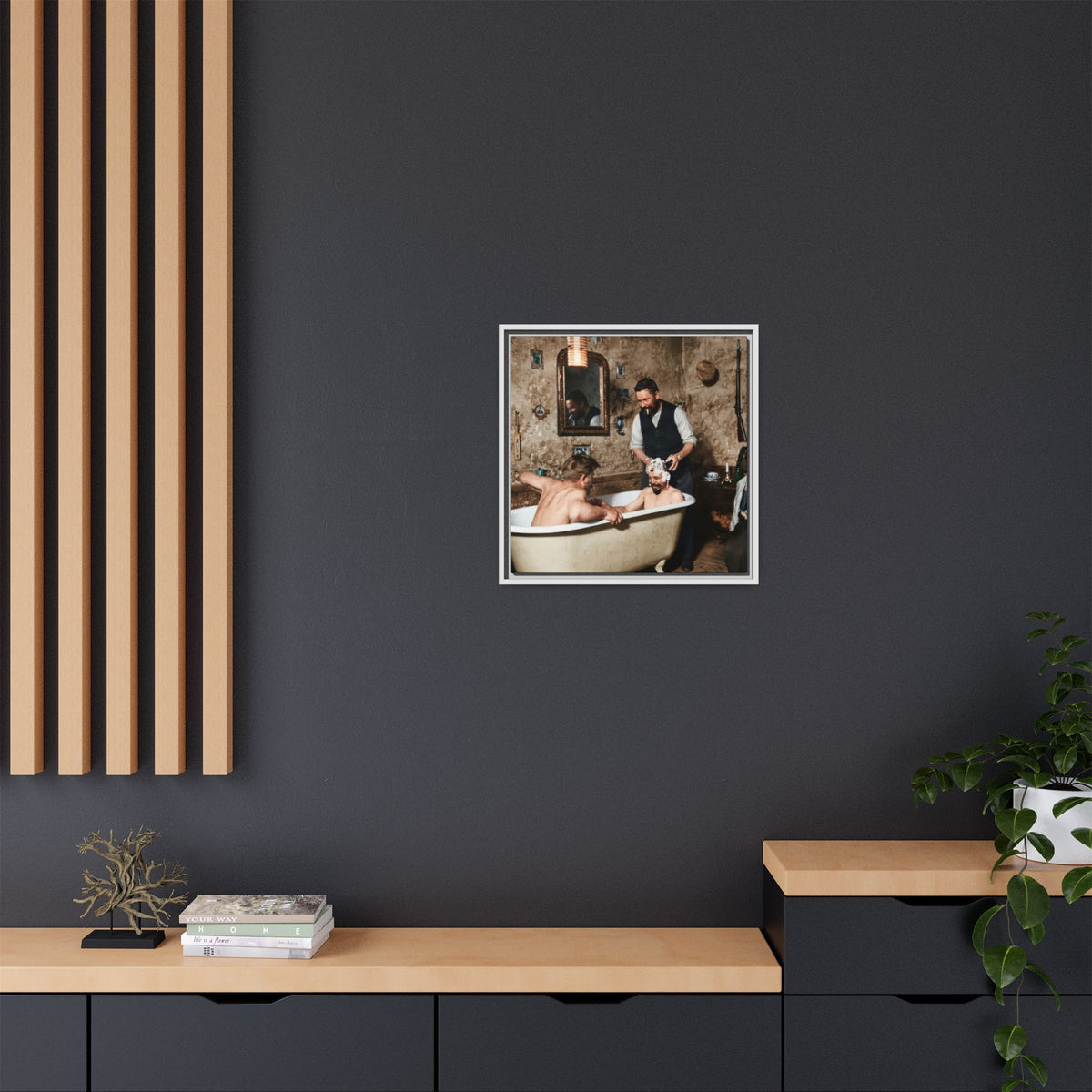 hommes 031 | Framed Vintage Photo - Matte Canvas2