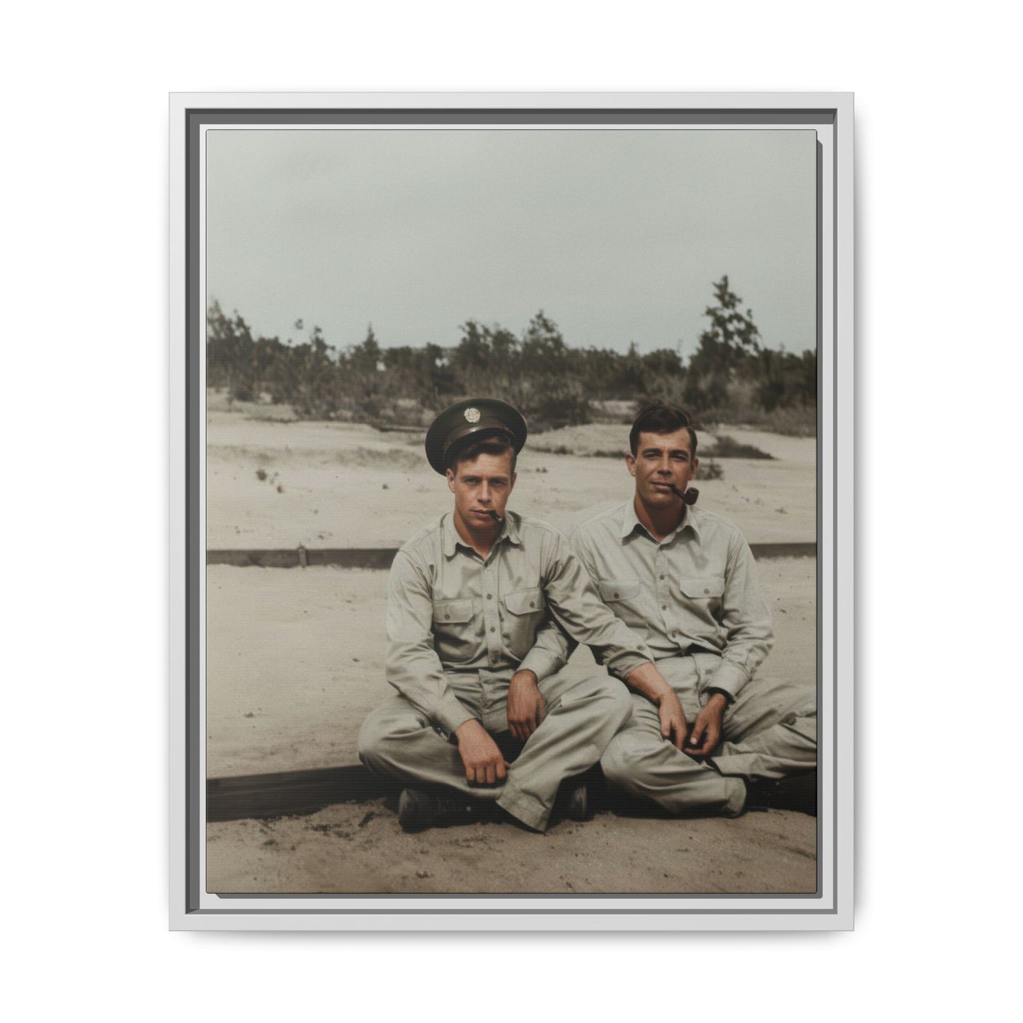 paire 091 | Framed Vintage Photo - Matte Canvas