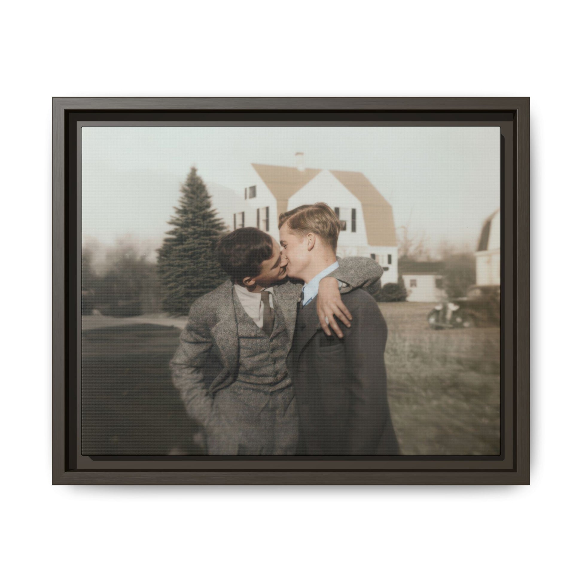 vintage photo gay couple kissing