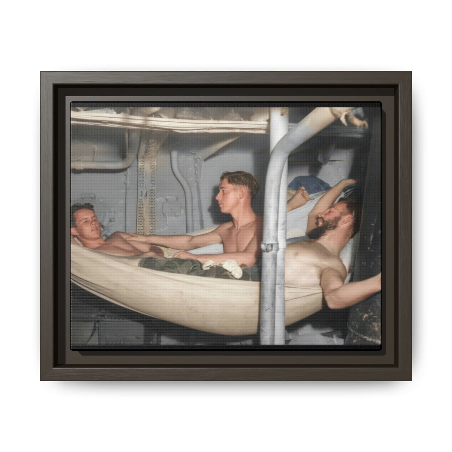 hommes 004 | Framed Vintage Photo - Matte Canvas