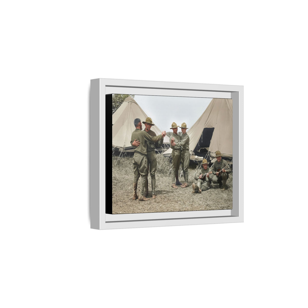 hommes 006 | Framed Vintage Photo - Matte Canvas