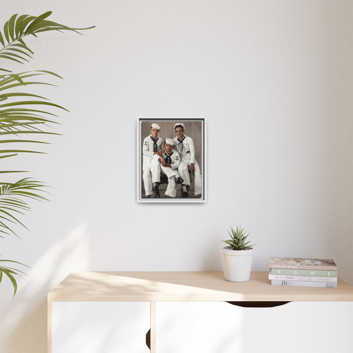 hommes 008 | Framed Vintage Photo - Matte Canvas