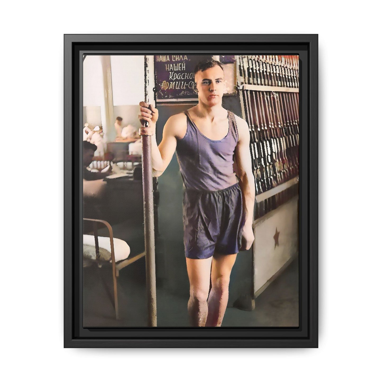 celibataire 020 | Framed Vintage Photo - Matte Canvas