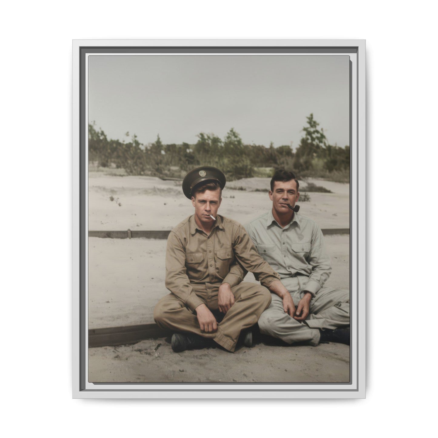 paire 091 | Framed Vintage Photo - Matte Canvas