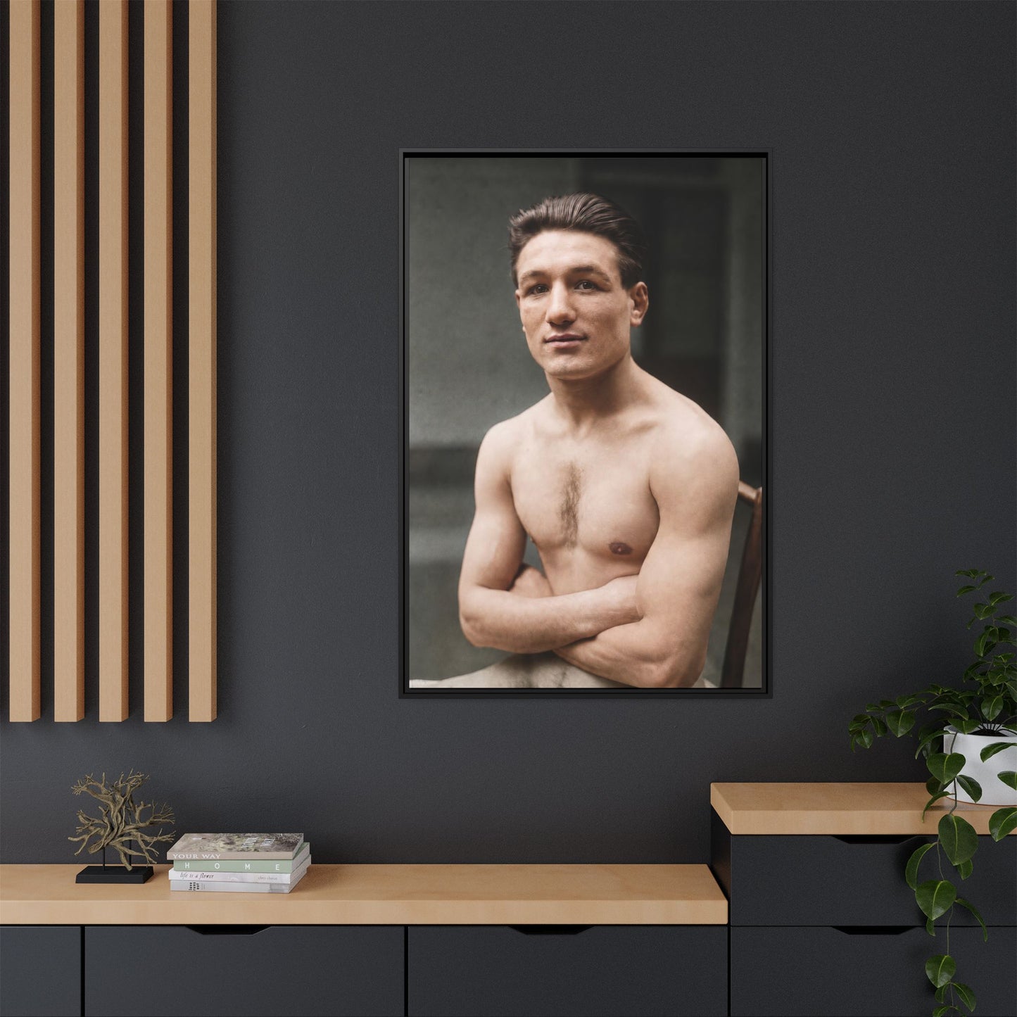 athlétisme 046 | Framed Vintage Photo - Matte Canvas