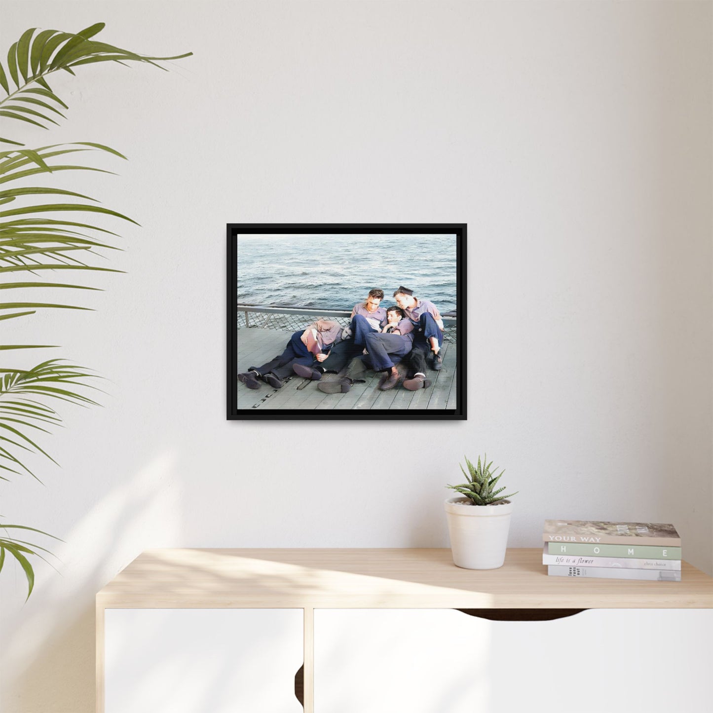 hommes 025 | Framed Vintage Photo - Matte Canvas