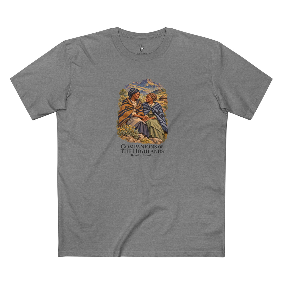 Companions of the Highlands | Basotho-Inspired Vintage Art T-Shirt