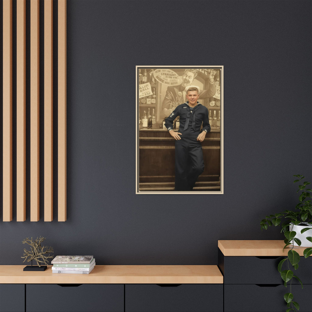 celibataire 006 | Framed Vintage Photo - Matte Canvas