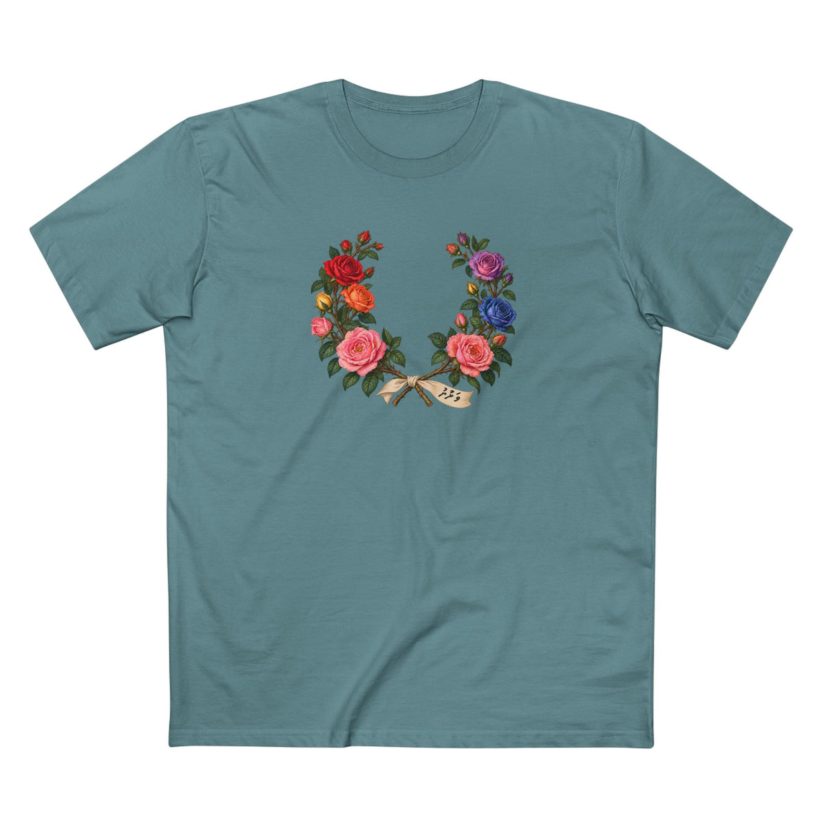 Maldives Pink Rose Pride T-Shirt | Dhivehi ފަޚުރު Laurel Wreath