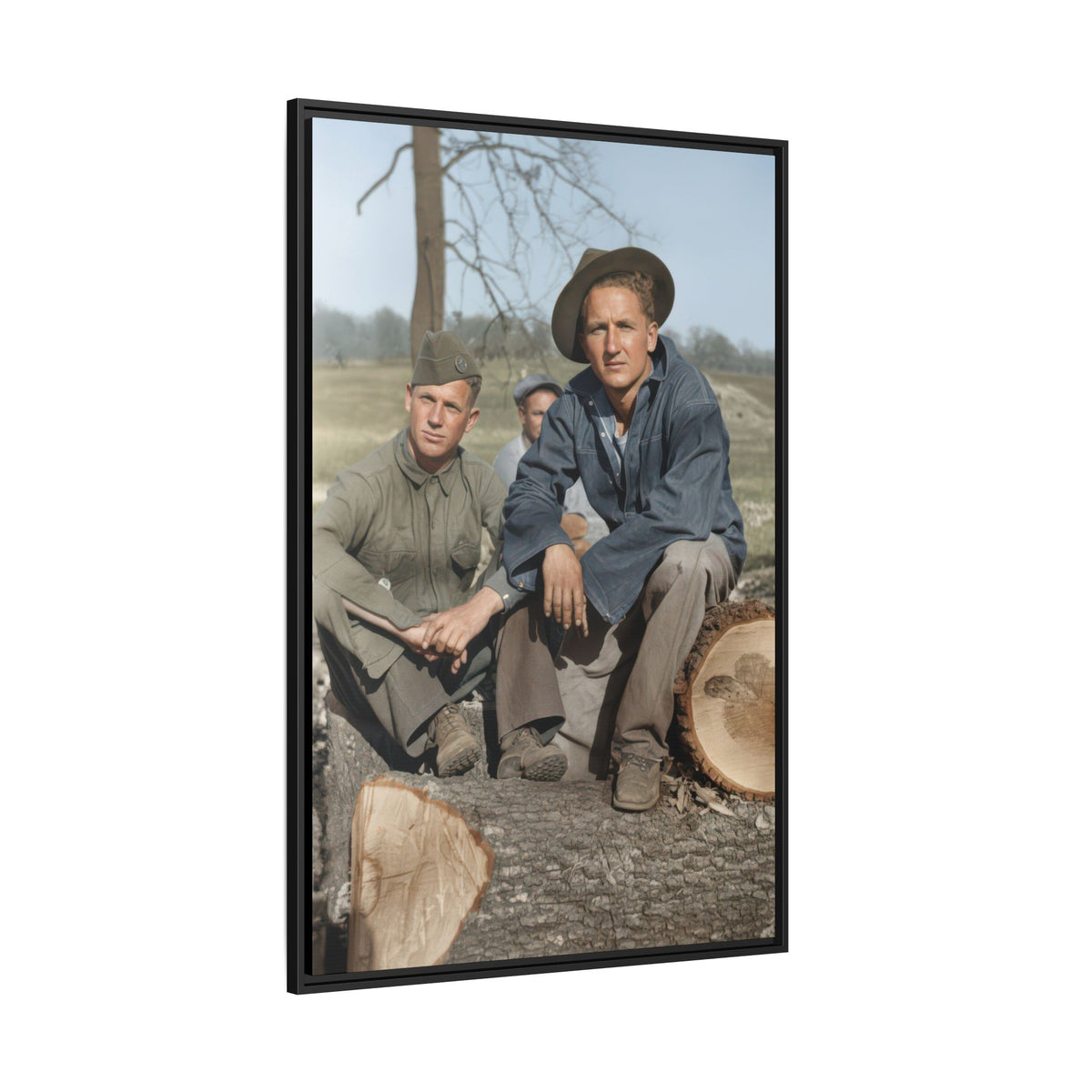 hommes 020 | Framed Vintage Photo - Matte Canvas