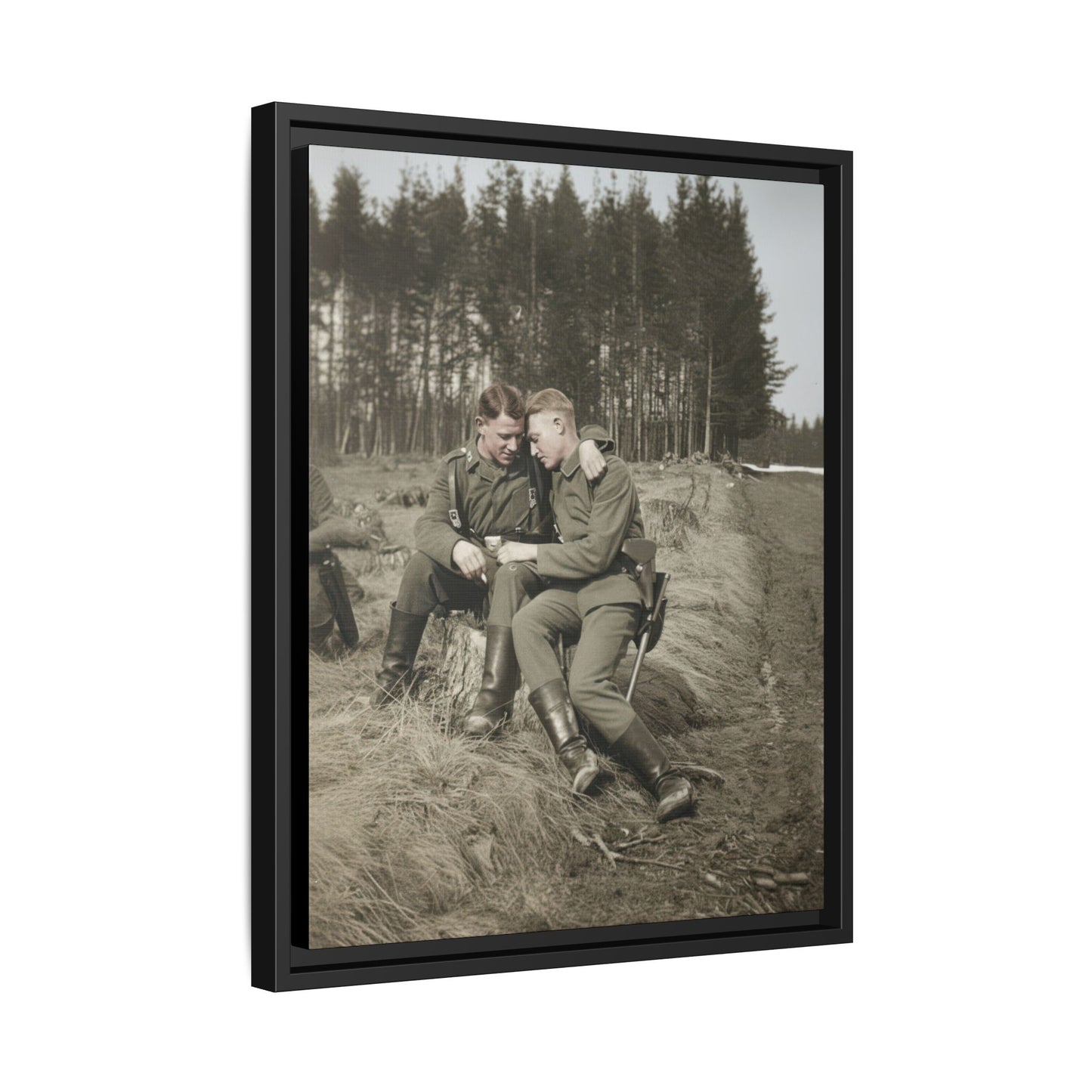 paire 006 | Framed Vintage Photo - Matte Canvas
