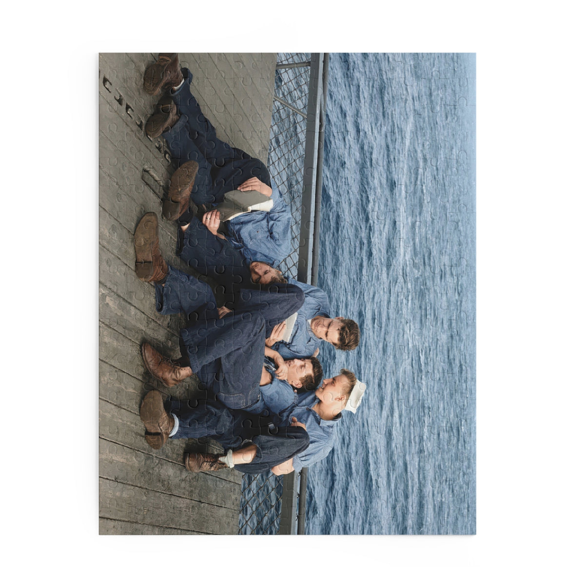 Sailors Reading aboard USS Lexington Jigsaw Puzzle | LGBTQ+ Heritage | hommes 025