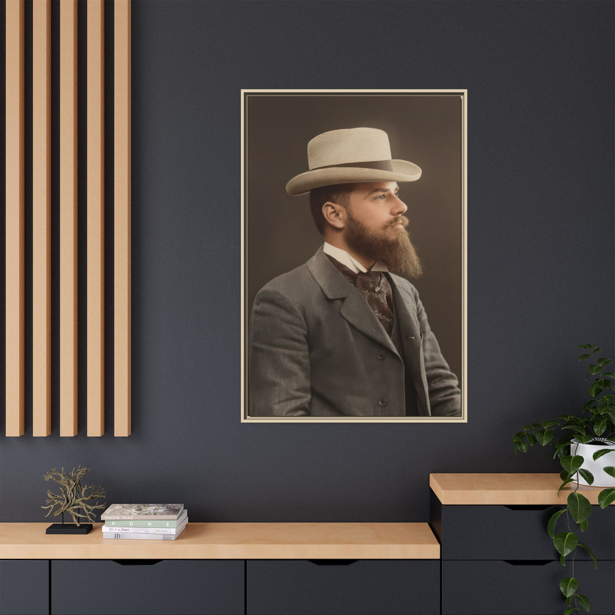 celibataire 014 | Framed Vintage Photo - Matte Canvas