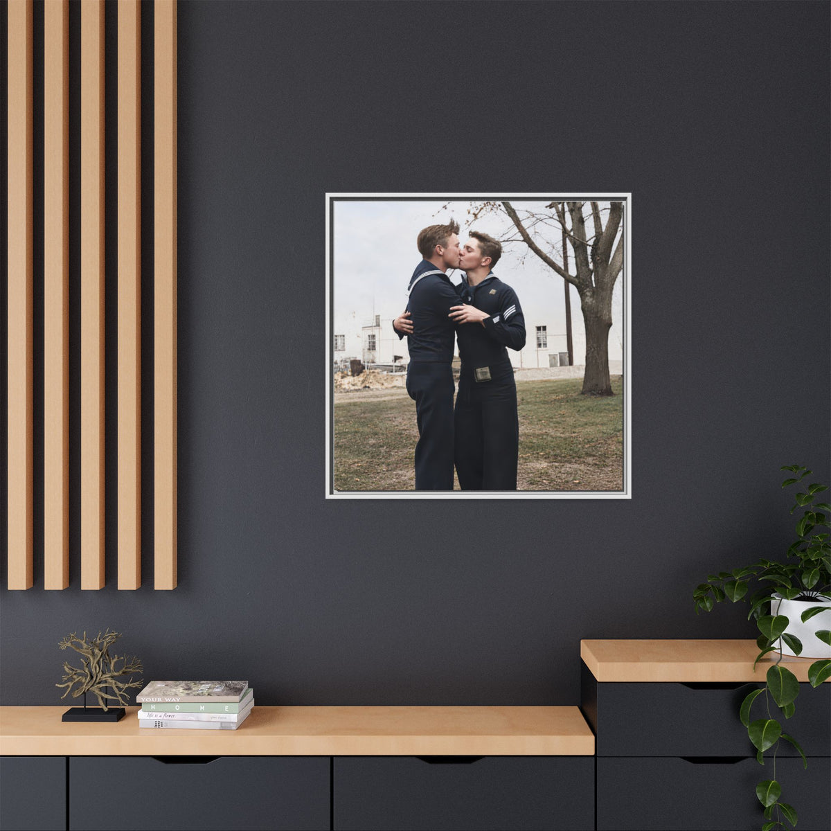 paire 034 | Framed Vintage Photo - Matte Canvas