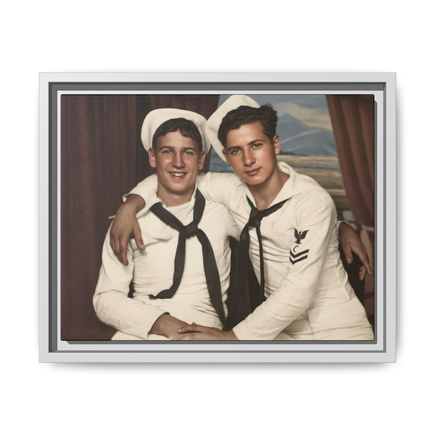 paire 050 | Framed Vintage Photo - Matte Canvas