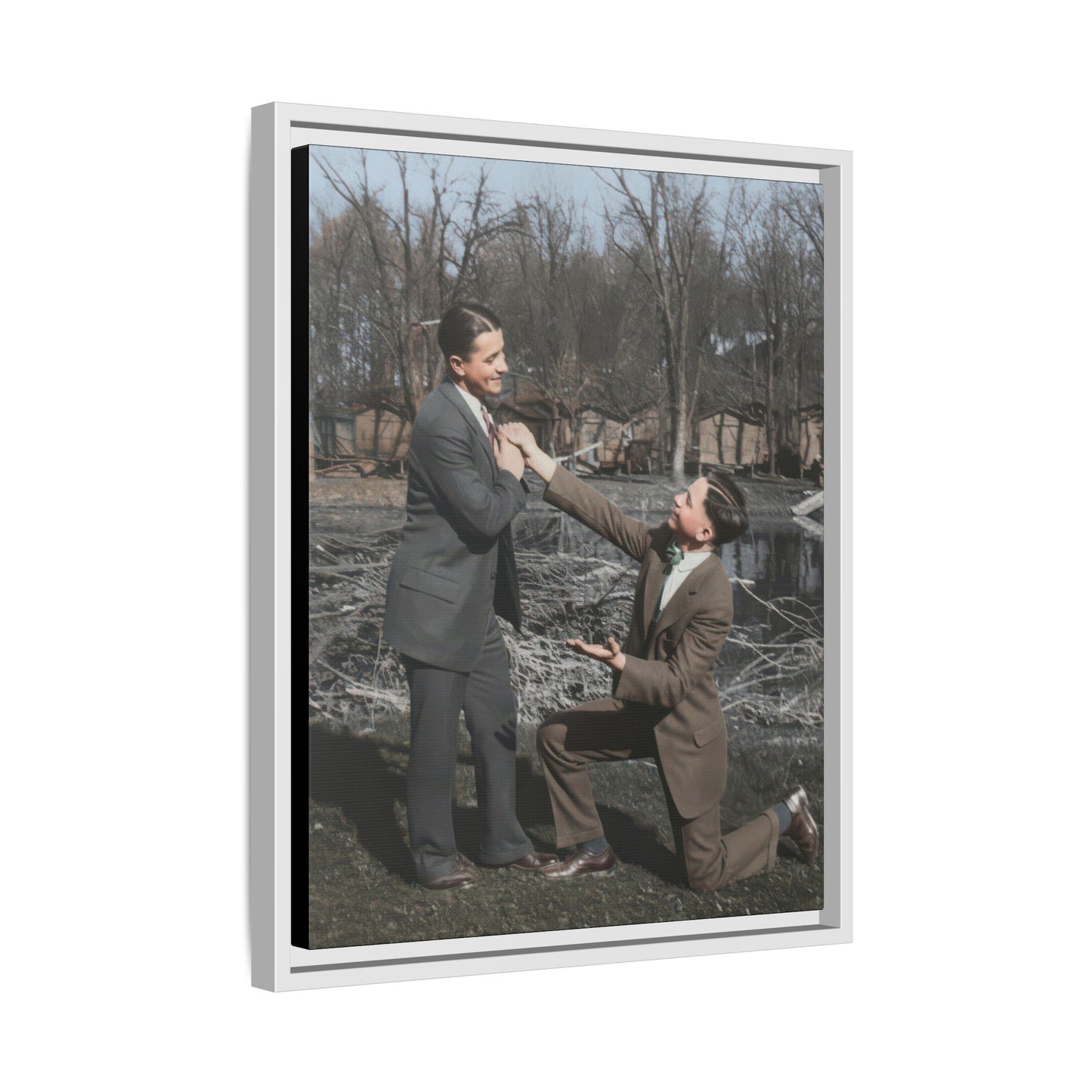 paire 144 | Framed Vintage Photo - Matte Canvas