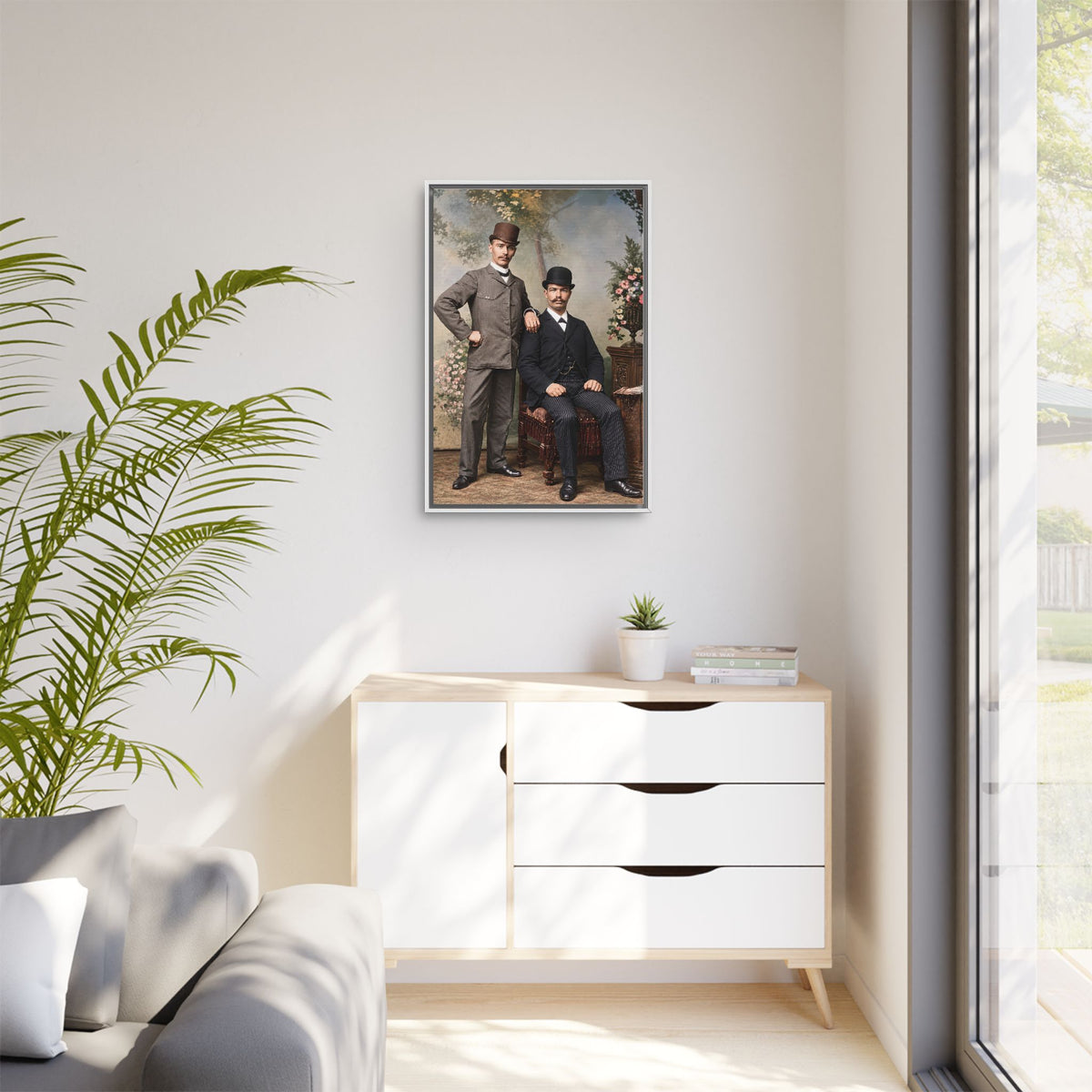 paire 068 | Framed Vintage Photo - Matte Canvas