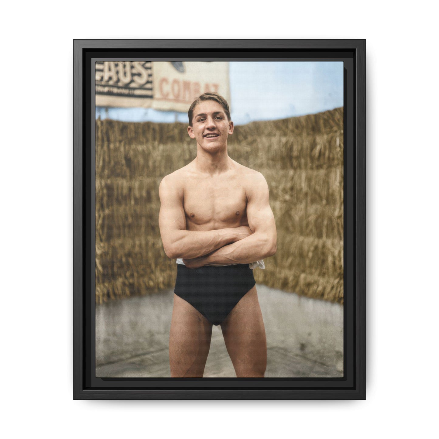 athlétisme 047 | Framed Vintage Photo - Matte Canvas