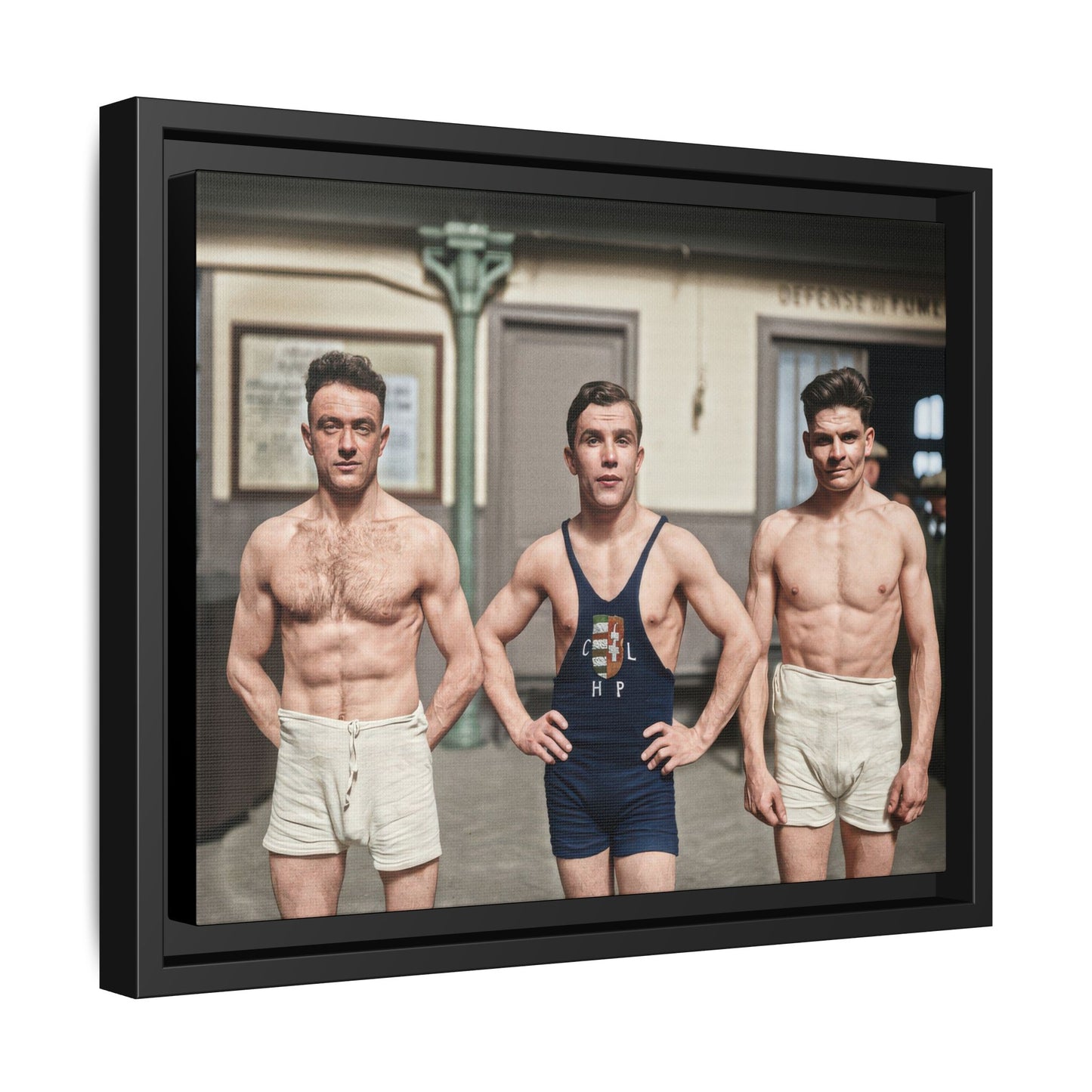 athlétisme 043 | Framed Vintage Photo - Matte Canvas