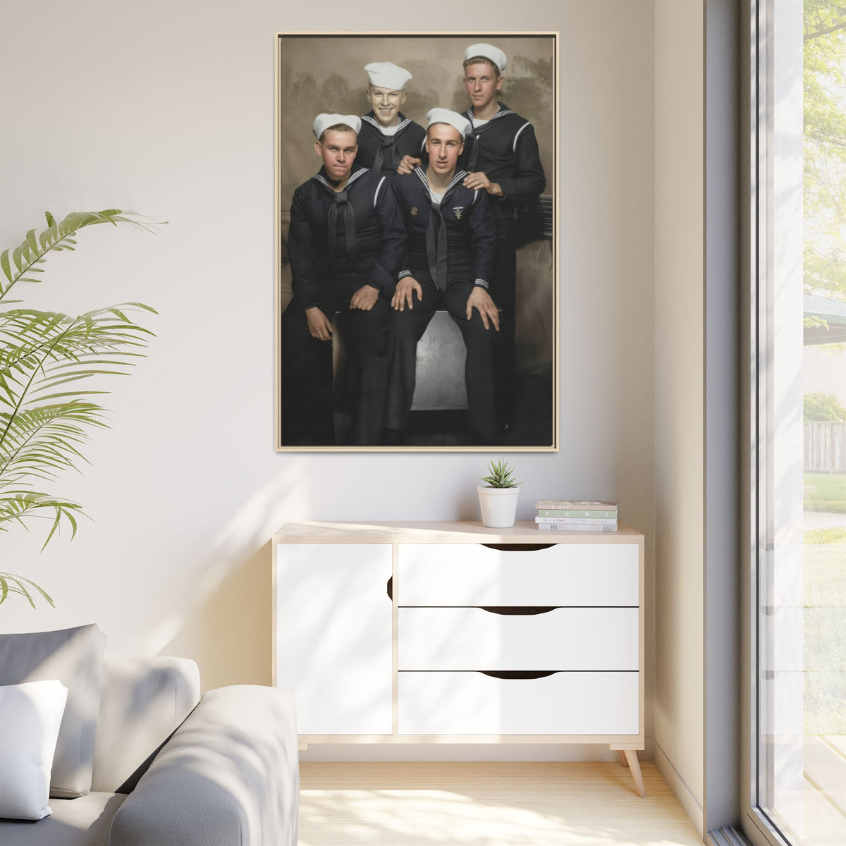 hommes 011 | Framed Vintage Photo - Matte Canvas