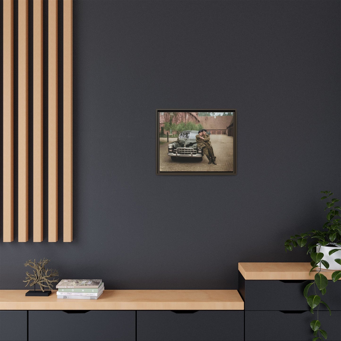 paire 015 | Framed Vintage Photo - Matte Canvas