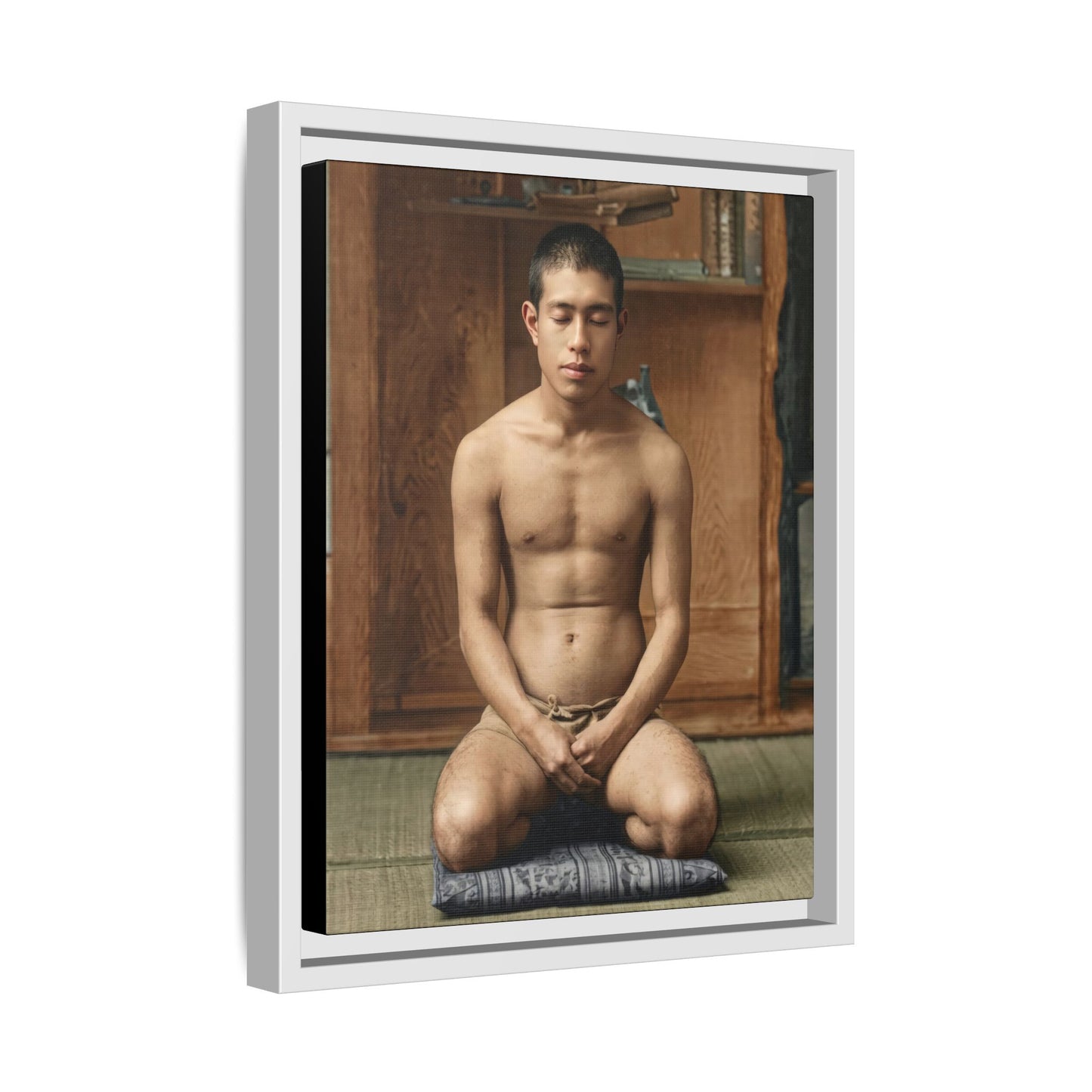 celibataire 025 | Framed Vintage Photo - Matte Canvas