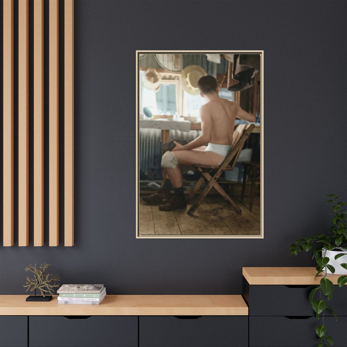 celibataire 022 | Framed Vintage Photo - Matte Canvas