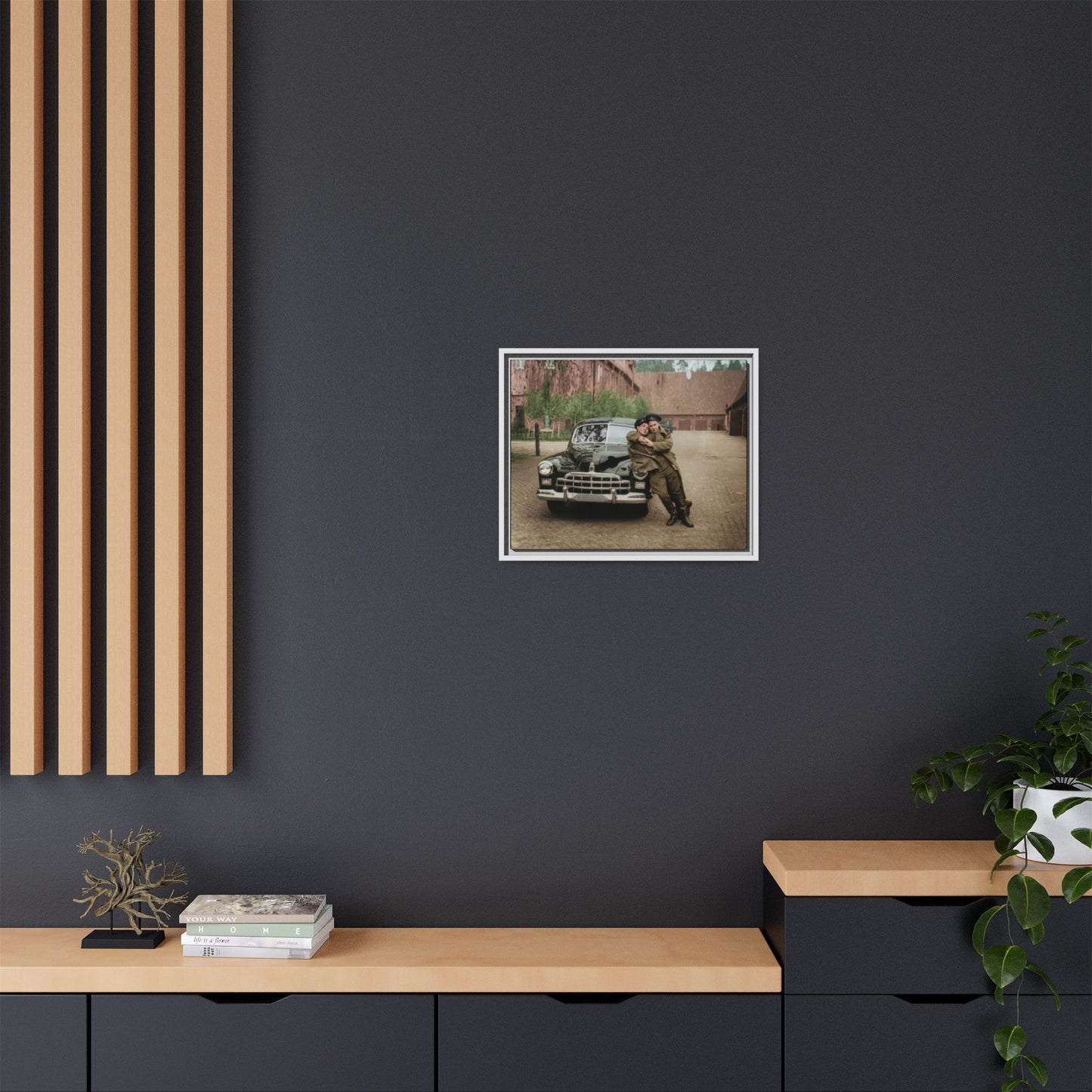 paire 015 | Framed Vintage Photo - Matte Canvas