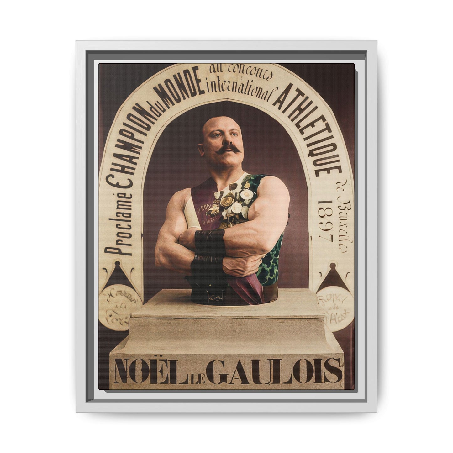 athlétisme 045 | Framed Vintage Photo - Matte Canvas