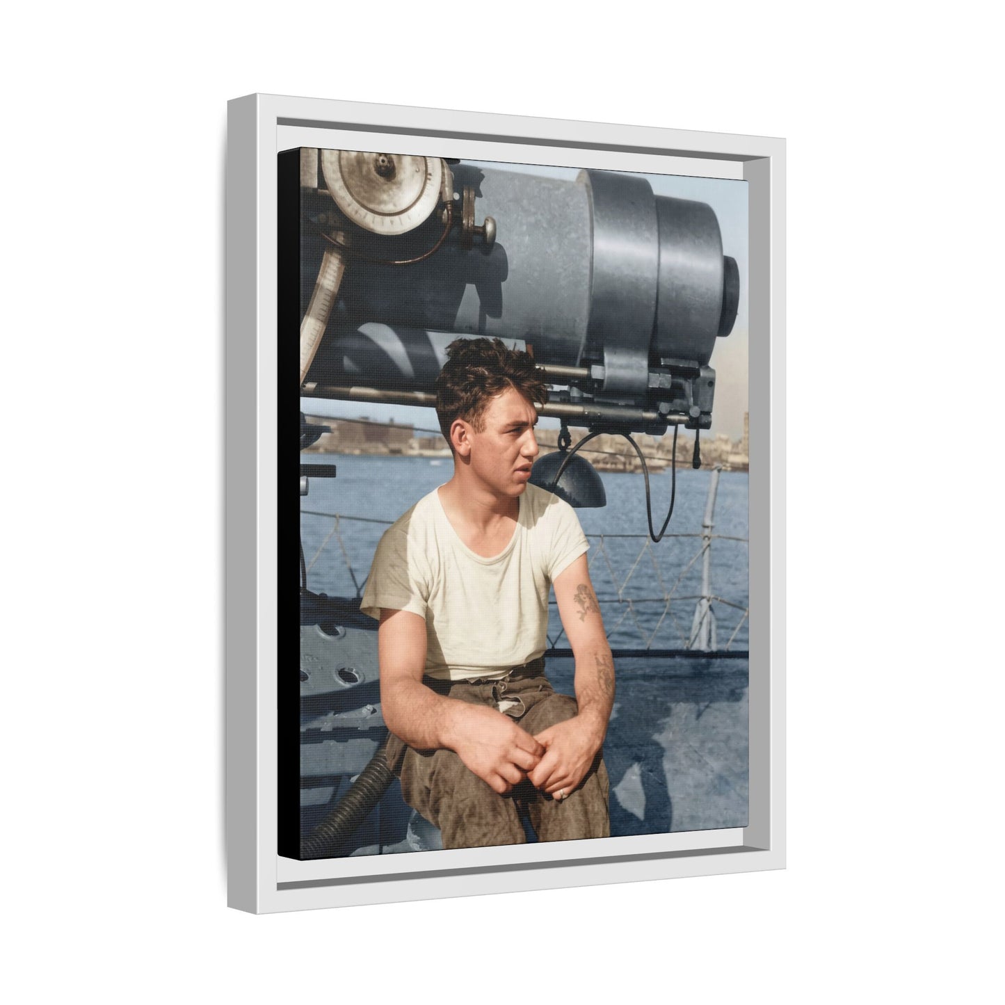 celibataire 026 | Framed Vintage Photo - Matte Canvas