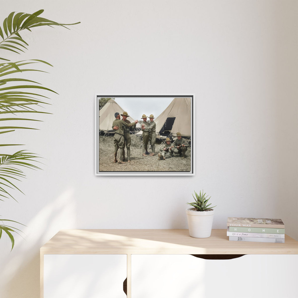 hommes 006 | Framed Vintage Photo - Matte Canvas