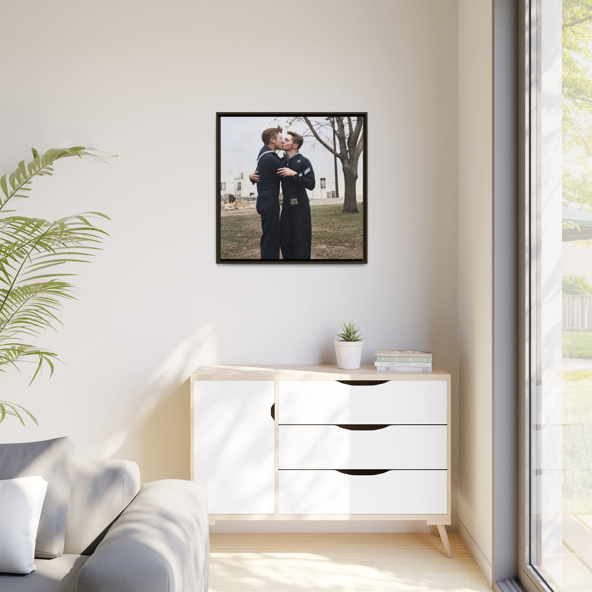 paire 034 | Framed Vintage Photo - Matte Canvas