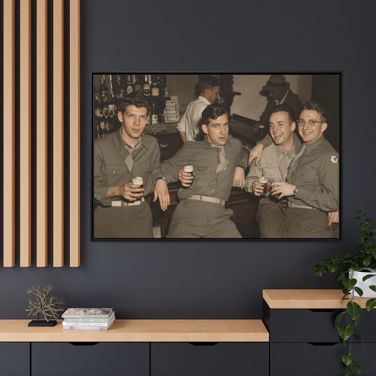 hommes 030 | Framed Vintage Photo - Matte Canvas