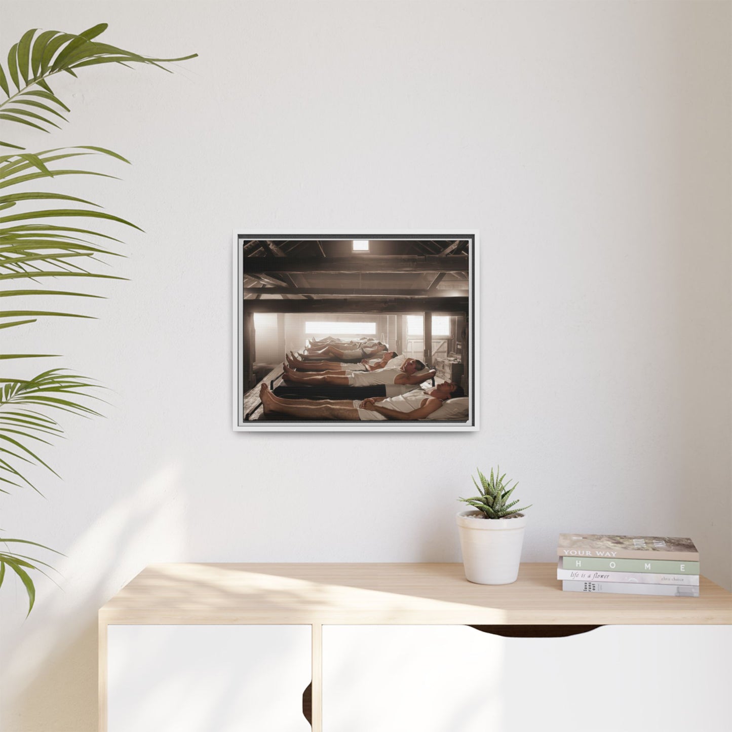 hommes 013 | Framed Vintage Photo - Matte Canvas