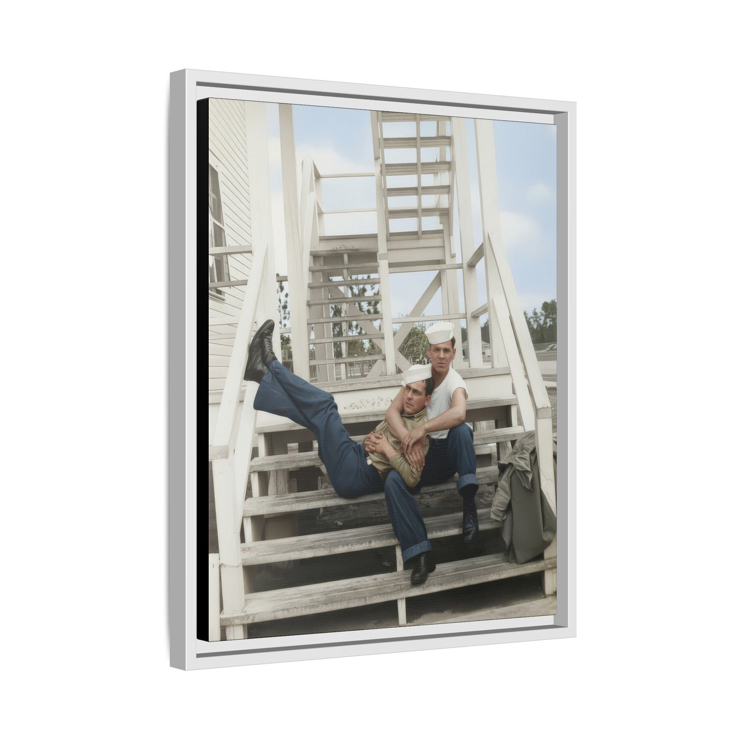 paire 066 | Framed Vintage Photo - Matte Canvas