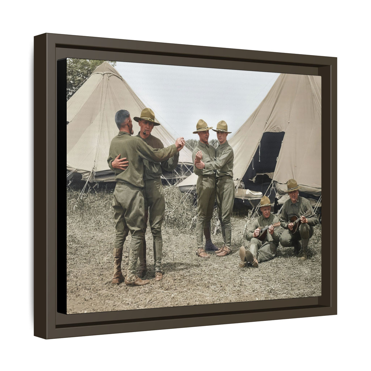 hommes 006 | Framed Vintage Photo - Matte Canvas