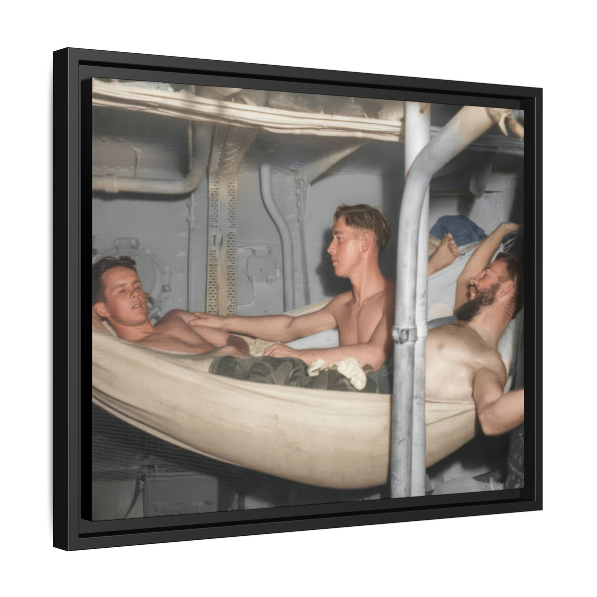 hommes 004 | Framed Vintage Photo - Matte Canvas