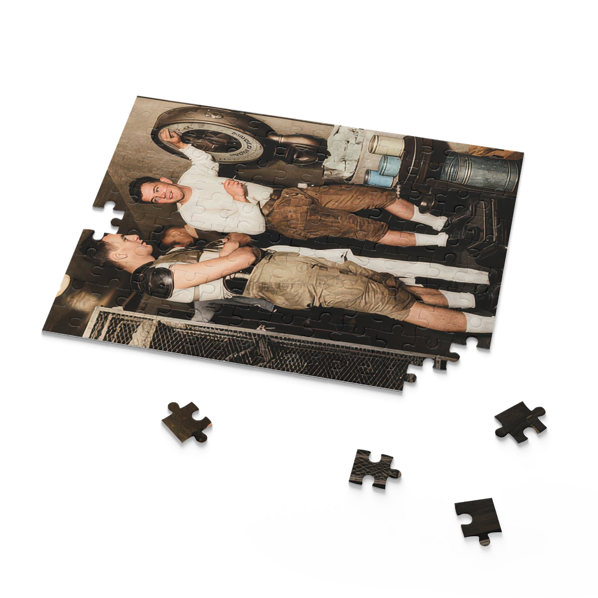 LGBTQ+ Heritage Jigsaw Puzzle — Football Players beside a Scale | athlétisme 027
