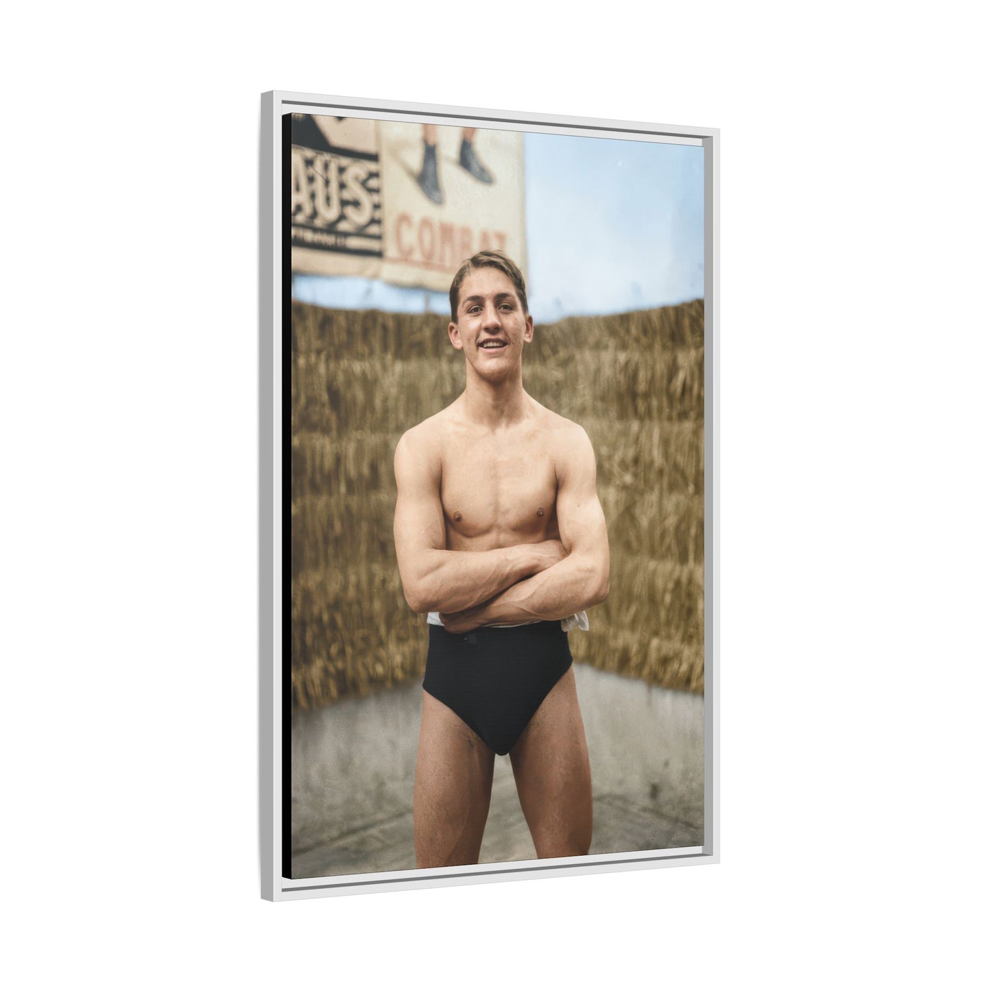 athlétisme 047 | Framed Vintage Photo - Matte Canvas
